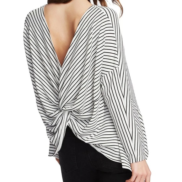 1. State Womens Soho Twist-back Striped Top New - Picture 6 of 12